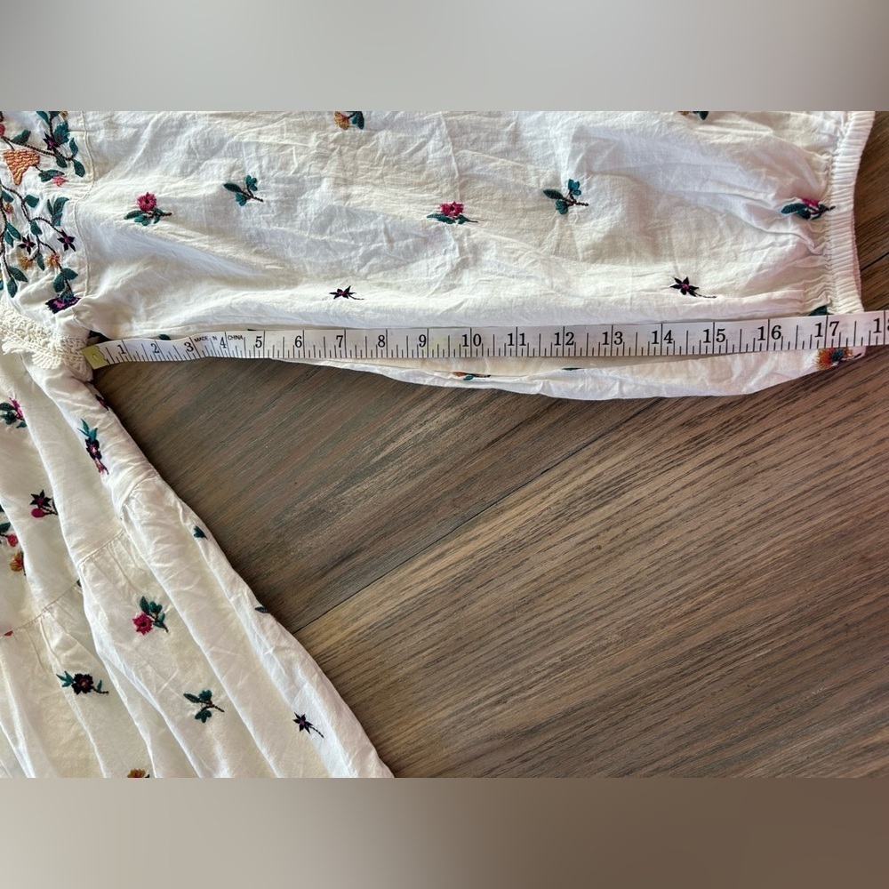 Anthropologie Maeve Sydney Boho Babydoll Peasant Embroidery Tiered Dress Size XS - Picture 16 of 16